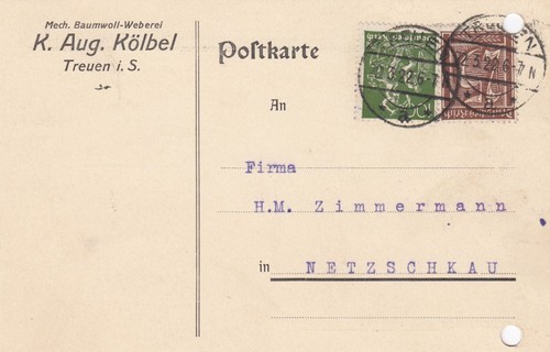 Treuen postkarte 1922 k - postkarte,