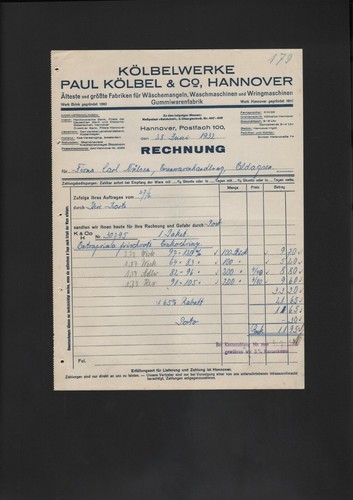 Hannover rechnung 1932 - hannover,,